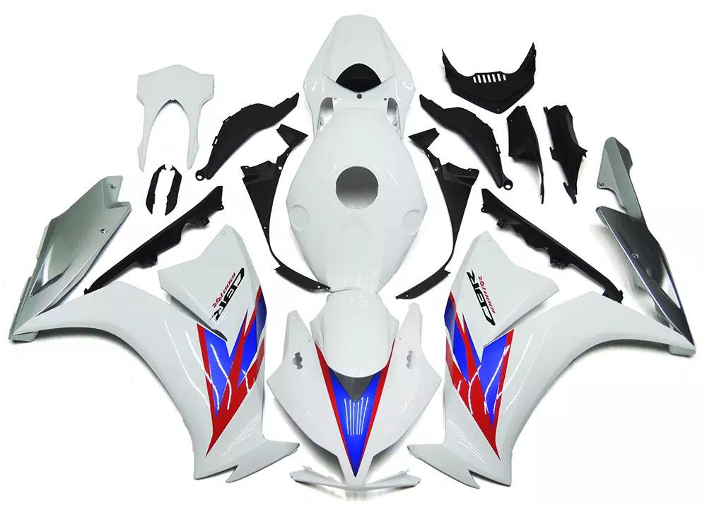 White Silver Motorcycle Fairings Plastics Kit For 2012-2016 Honda CBR1000RR FM-5091