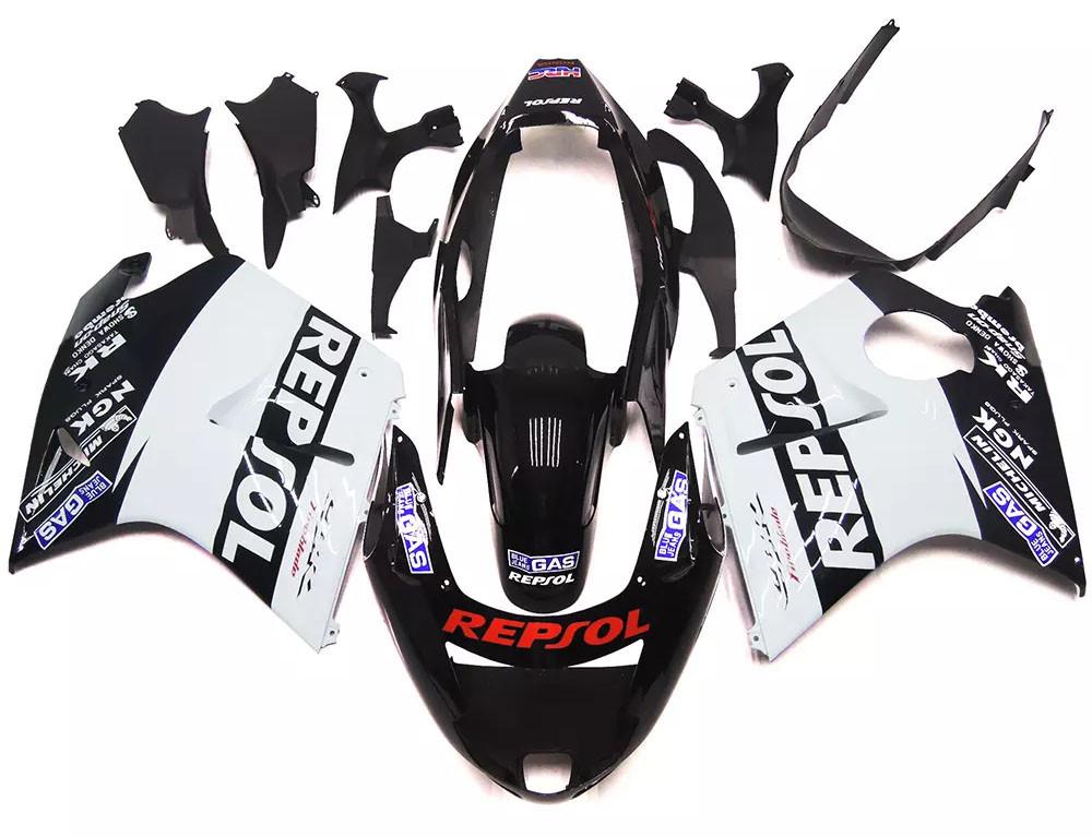 Black White Repsol Motorcycle Fairings Plastics Kit For 1997-2007 Honda CBR1100XX FM-5067