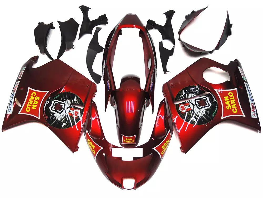 Red Black Motorcycle Fairings Plastics Kit For 1997-2007 Honda CBR1100XX FM-5078