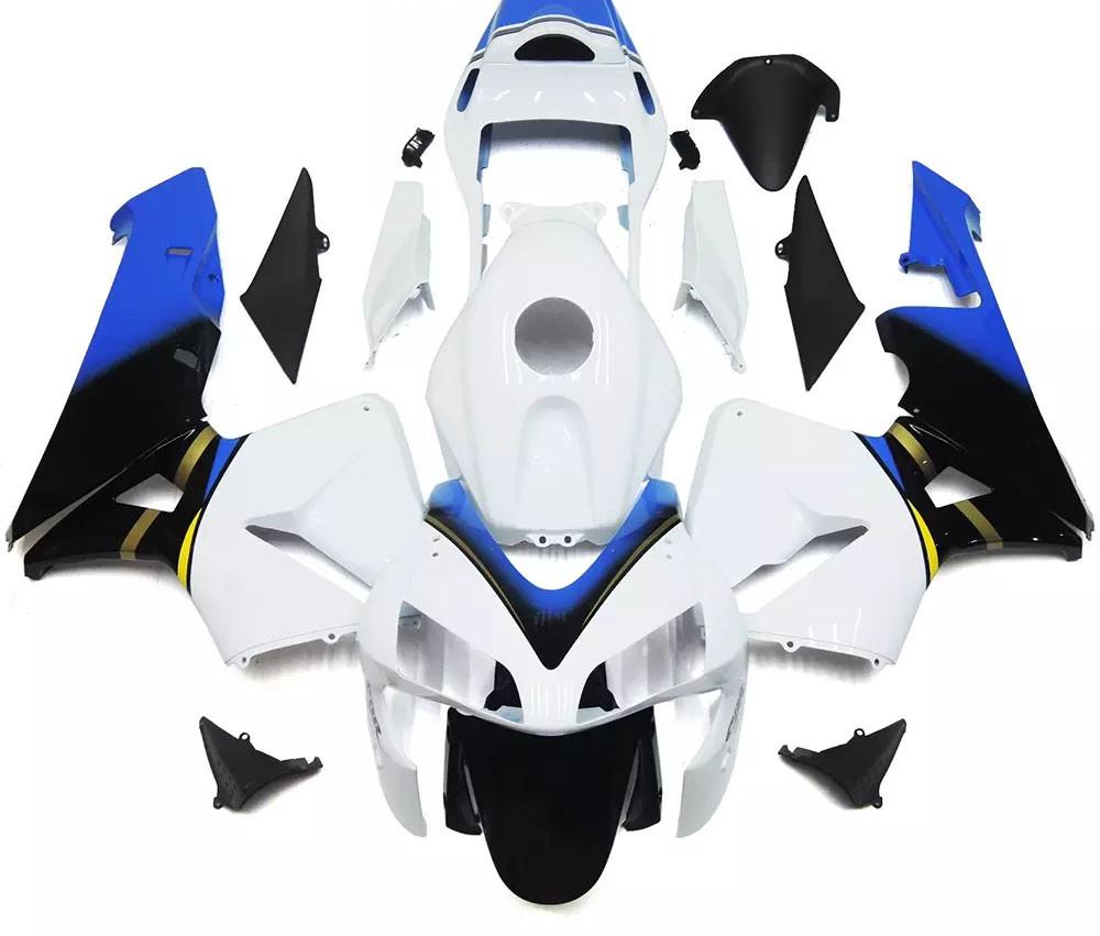 White, Blue Black Motorcycle Fairings Plastics Kit For 2003-2004 Honda CBR600RR FM-5024