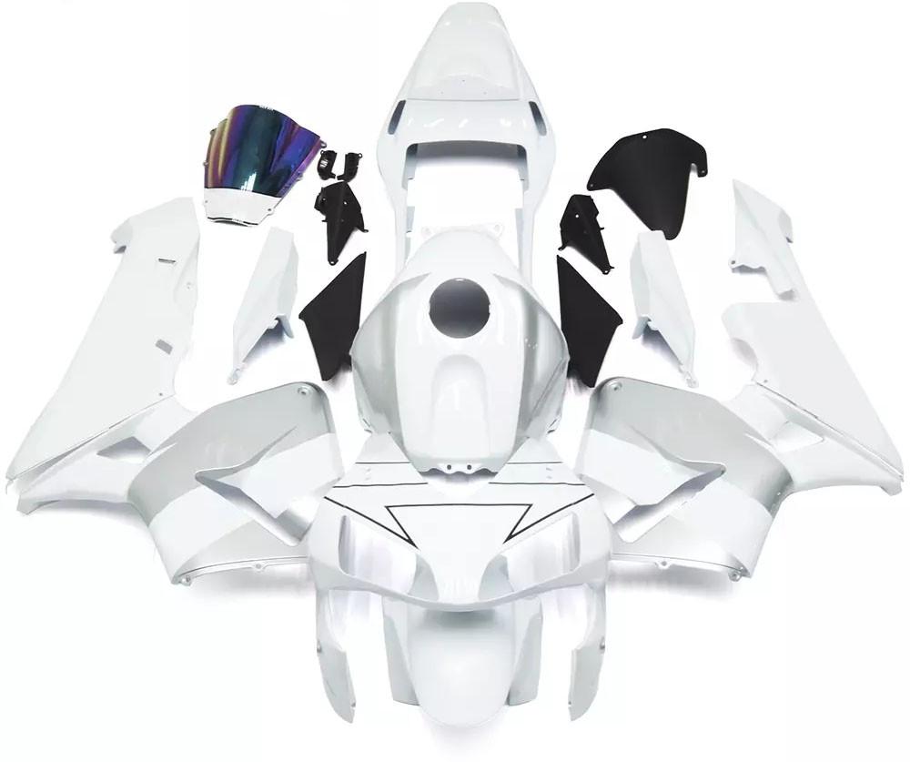 White Silver Motorcycle Fairings Plastics Kit For 2003-2004 Honda CBR600RR FM-5023