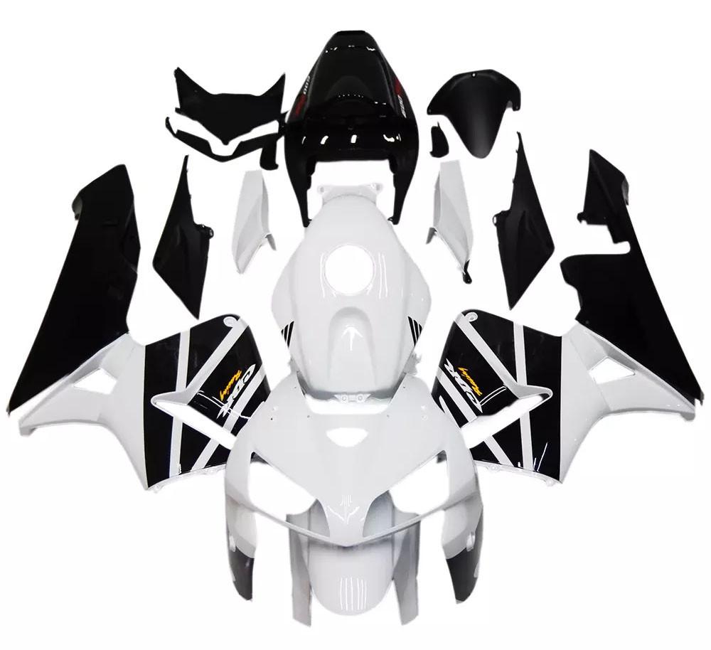 White Matte Black Motorcycle Fairings Plastics Kit For 2005-2006 Honda CBR600RR FM-4991
