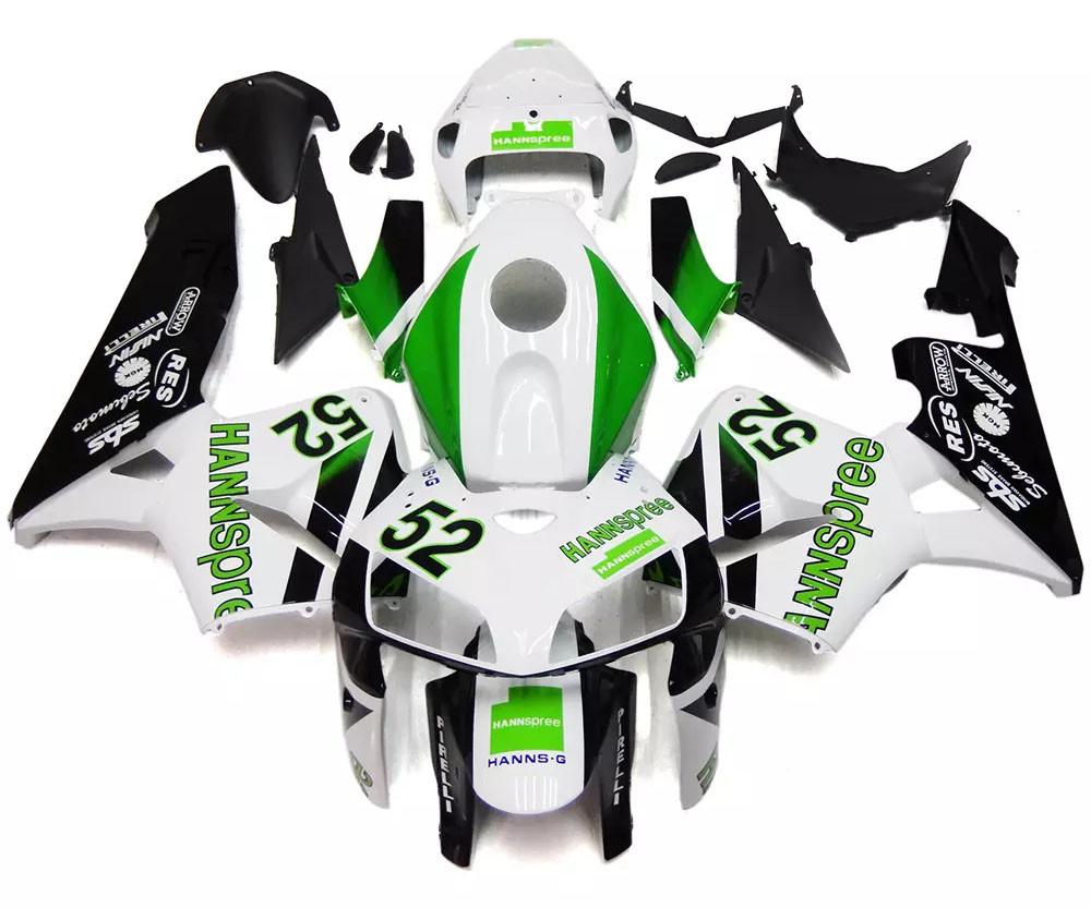 White, Green Black Motorcycle Fairings Plastics Kit For 2005-2006 Honda CBR600RR FM-5001