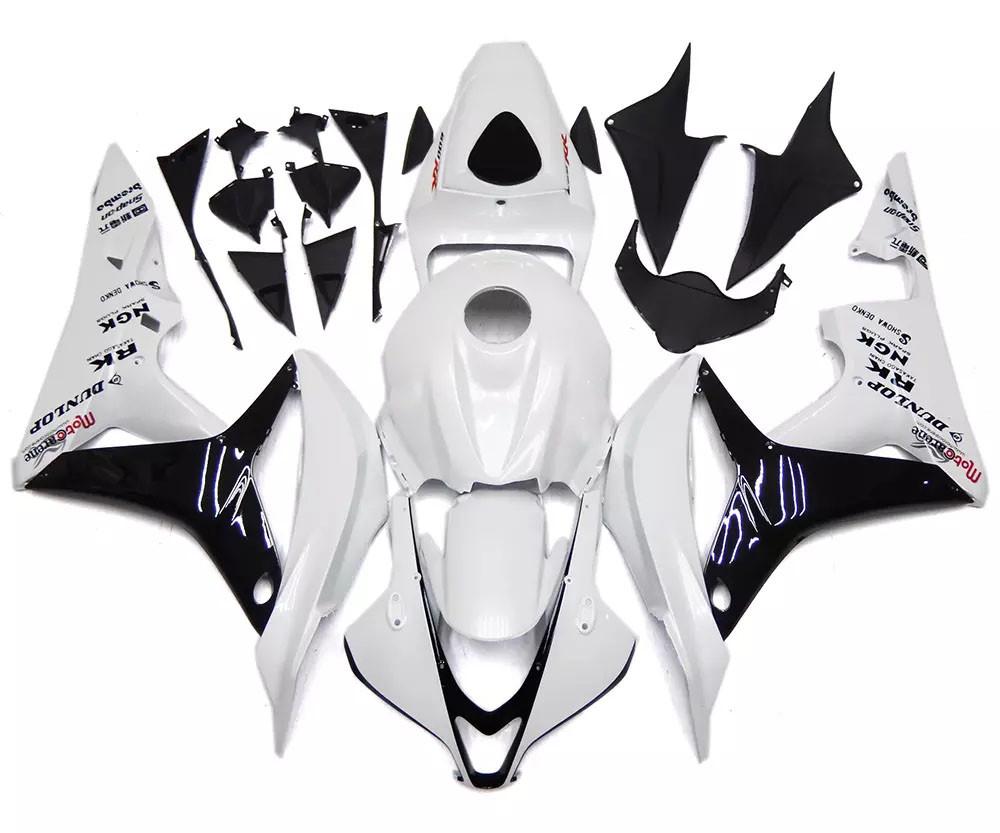 White Pearl Black Motorcycle Fairings Plastics Kit For 2007-2008 Honda CBR600RR FM-4988