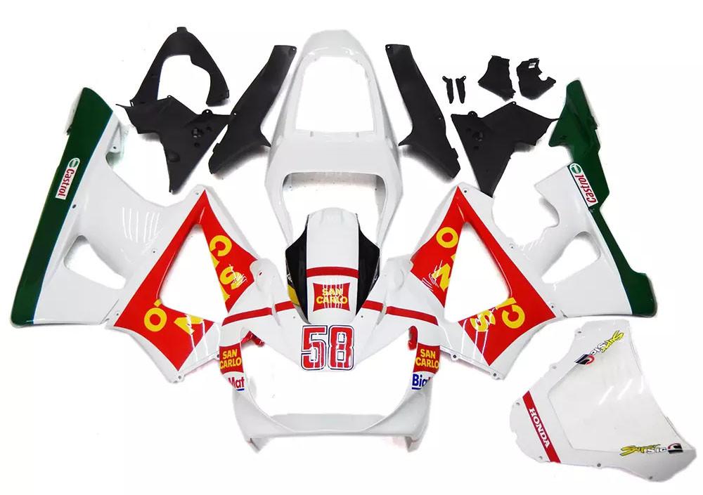 White, Black Red Motorcycle Fairings Plastics Kit For 2000-2001 Honda CBR900RR 929cc FM-5085
