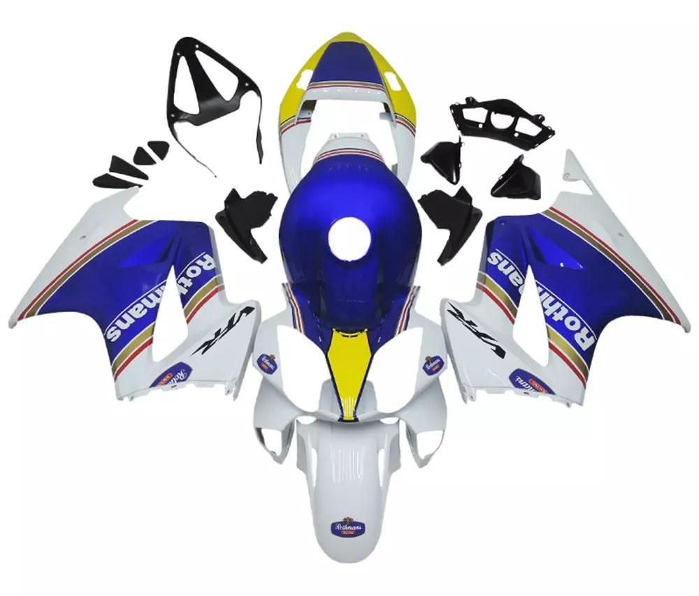 Blue White Motorcycle Fairings Plastics Kit For 2002-2012 Honda VFR800 FM-4930