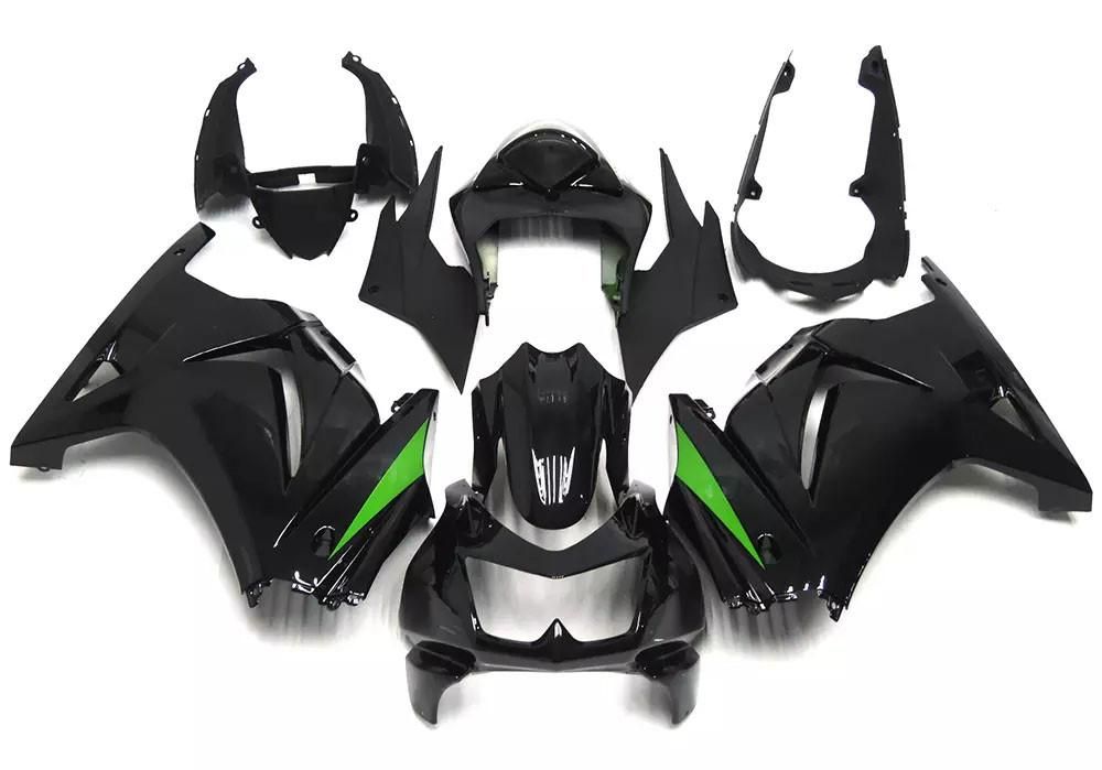 Matte Black Green Motorcycle Fairings Plastics Kit For 2008-2012 Kawasaki Ninja 250R FM-4491
