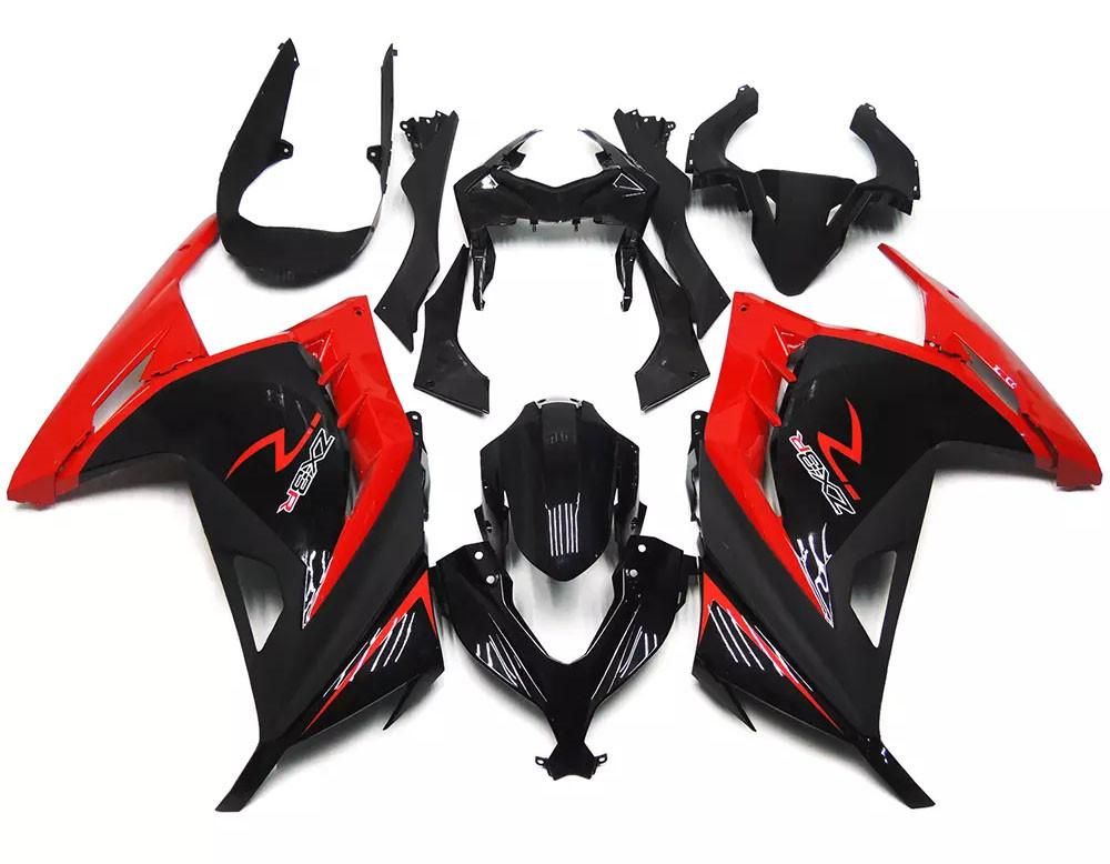 Black Red Motorcycle Fairings Plastics Kit For 2013-2015 Kawasaki Ninja 300 FM-4466
