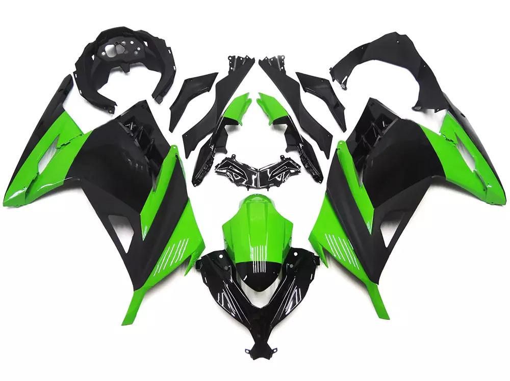 Black Green Motorcycle Fairings Plastics Kit For 2013-2015 Kawasaki Ninja 300 FM-4468