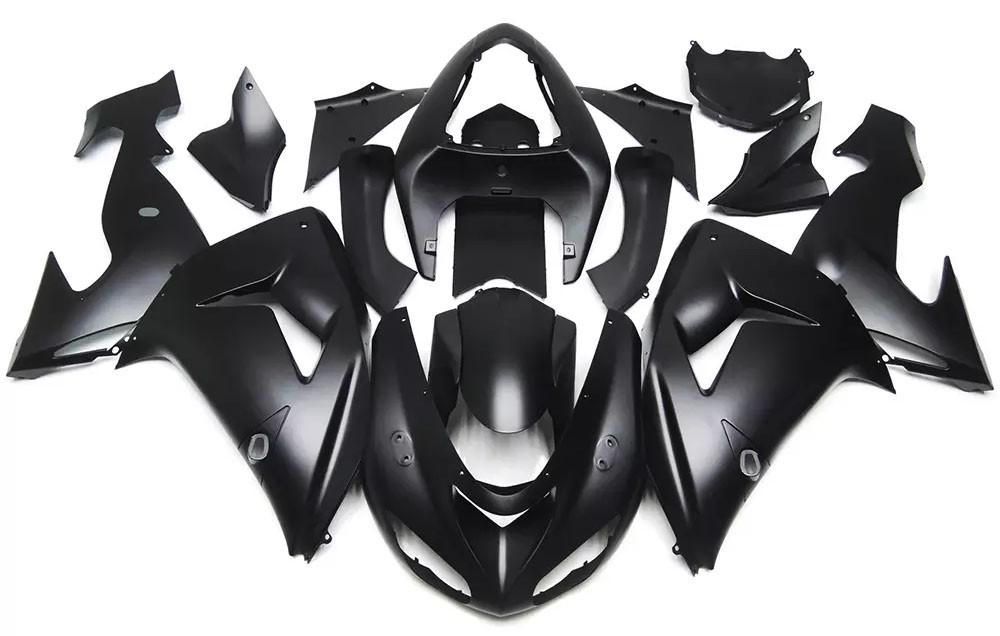 Matte Black Motorcycle Fairings Plastics Kit For 2006-2007 Kawasaki ZX-10R FM-4546