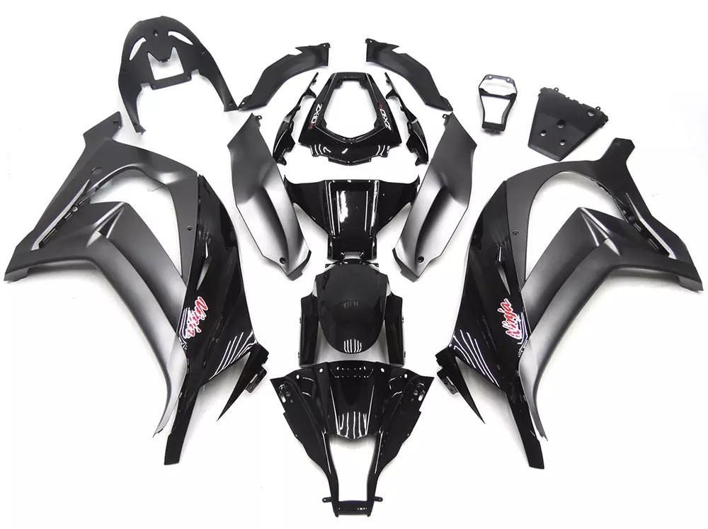 Black Gray Motorcycle Fairings Plastics Kit For 2011-2015 Kawasaki ZX-10R FM-4563