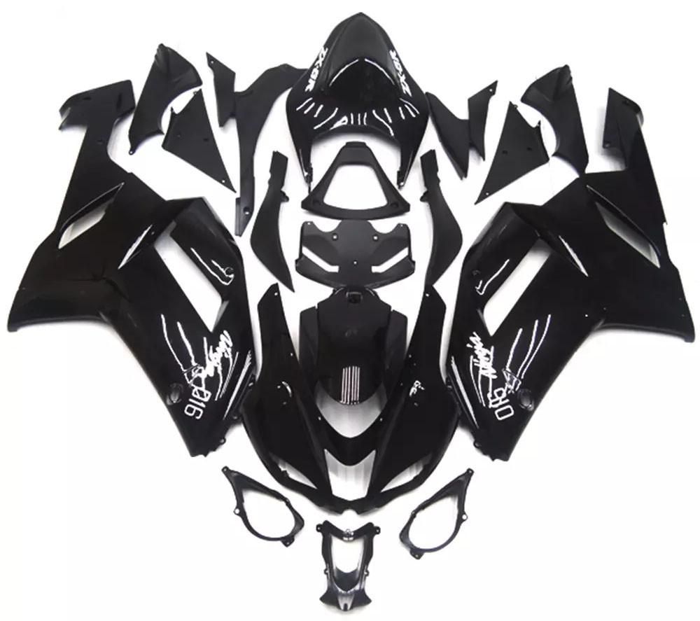 Gloss Black Motorcycle Fairings Plastics Kit For 2007-2008 Kawasaki ZX-6R FM-4621