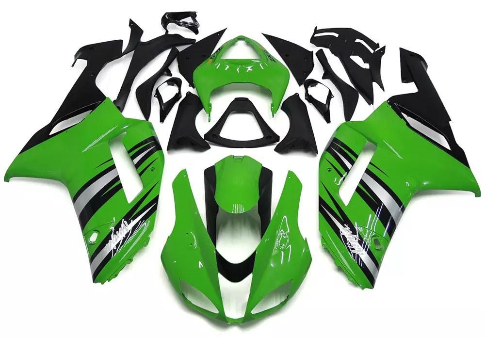 Gloss Green Motorcycle Fairings Plastics Kit For 2007-2008 Kawasaki ZX-6R FM-4629
