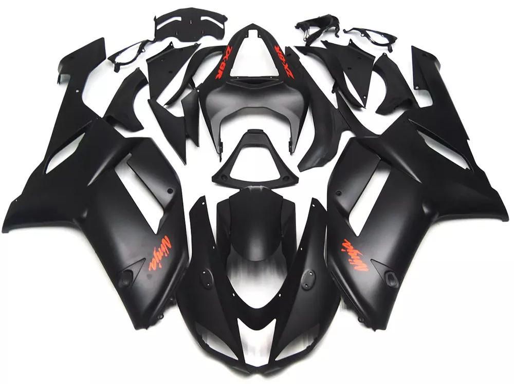 Matte Black Red Motorcycle Fairings Plastics Kit For 2007-2008 Kawasaki ZX-6R FM-4638