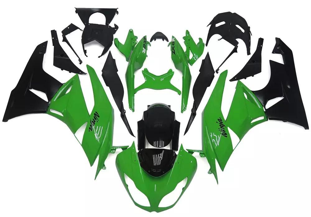 Green Black Motorcycle Fairings Plastics Kit For 2009-2012 Kawasaki ZX-6R FM-4649