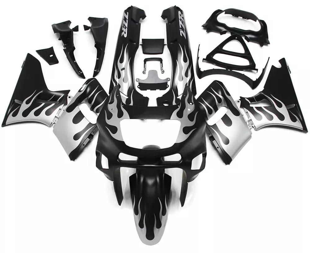 Black Silver Motorcycle Fairings Plastics Kit For 1993-2007 Kawasaki ZZR 400 FM-4479