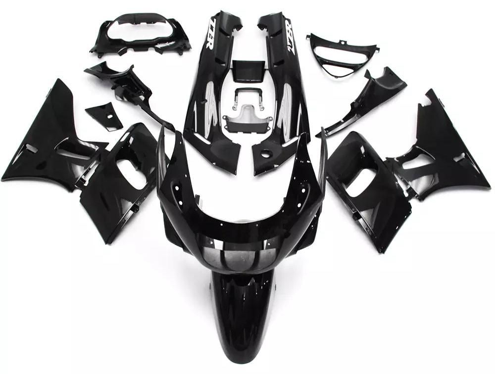 Gloss Black Motorcycle Fairings Plastics Kit For 1993-2007 Kawasaki ZZR 400 FM-4481