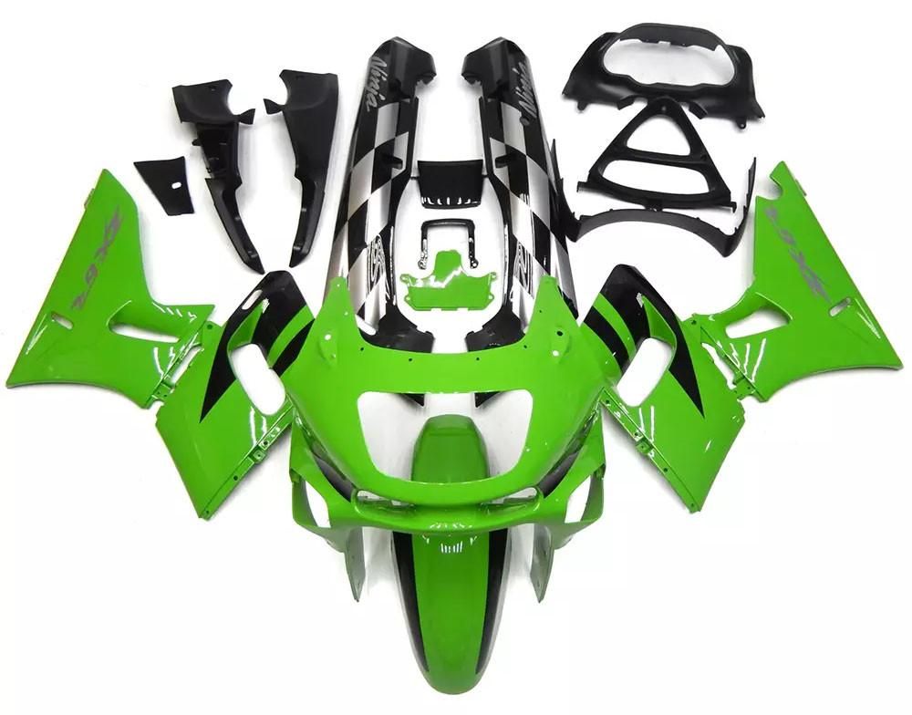 Green Black Motorcycle Fairings Plastics Kit For 1993-2007 Kawasaki ZZR 400 FM-4482