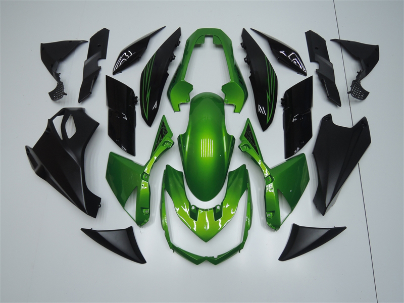 2010-2013 Kawasaki Z1000 Green/Black Fairings FM-5257