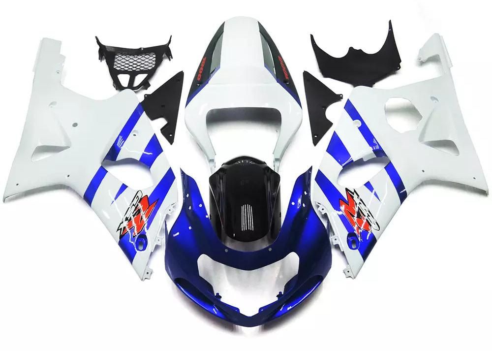 White Blue Motorcycle Fairings Plastics Kit For 2000-2002 Suzuki GSX-R 1000 K1 FM-4372