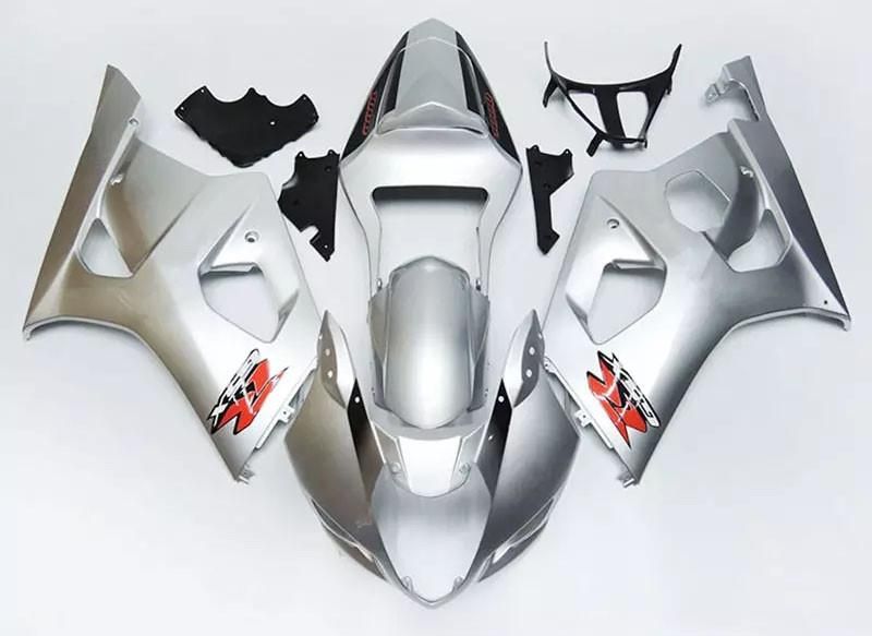 Silver Motorcycle Fairings Plastics Kit For 2003-2004 Suzuki GSX-R 1000 K3 FM-4364