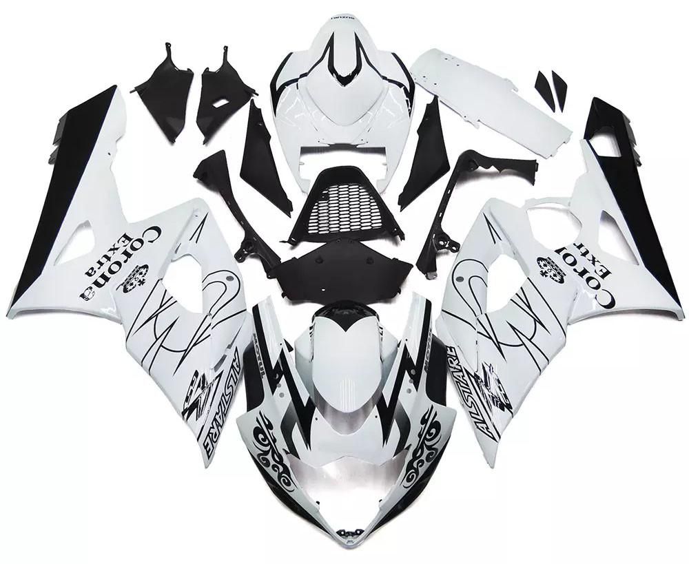 White Black Corona Motorcycle Fairings Plastics Kit For 2005-2006 Suzuki GSX-R 1000 K5 FM-4348