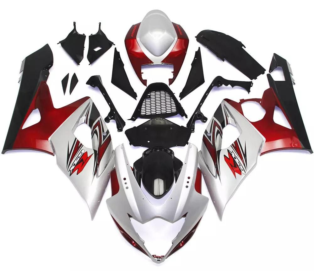 Pearl White Red Motorcycle Fairings Plastics Kit For 2005-2006 Suzuki GSX-R 1000 K5 FM-4350