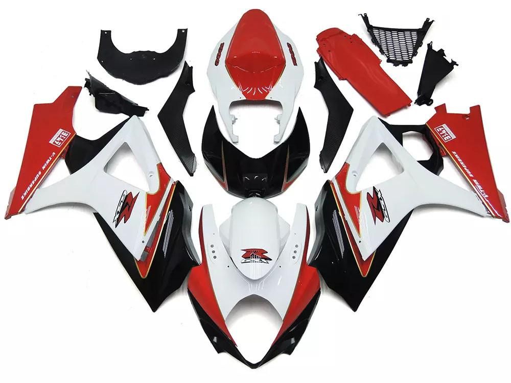 White, Red Black Motorcycle Fairings Plastics Kit For 2007-2008 Suzuki GSX-R 1000 K7 FM-4323