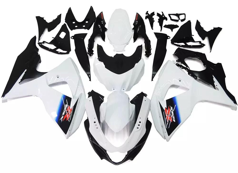 White Matte Black Motorcycle Fairings Plastics Kit For 2009-2016 Suzuki GSX-R 1000 K9 FM-4299