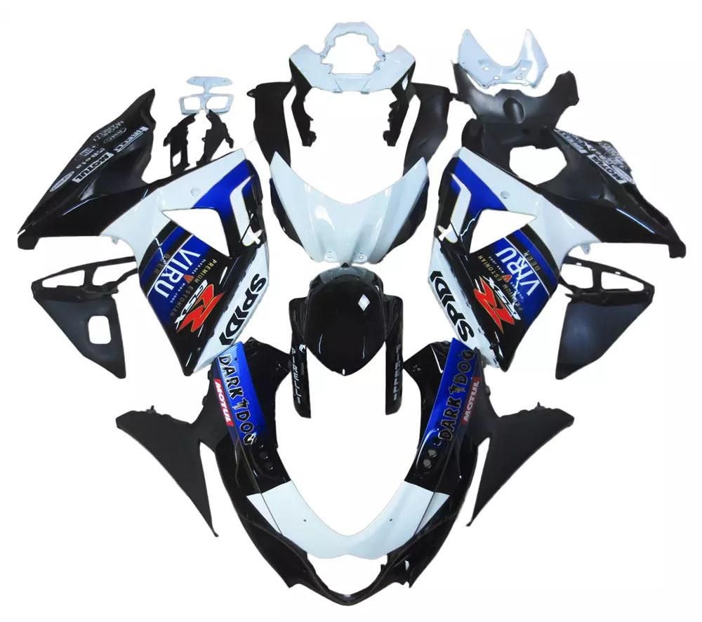Matte Black White Motorcycle Fairings Plastics Kit For 2009-2016 Suzuki GSX-R 1000 K9 FM-4307