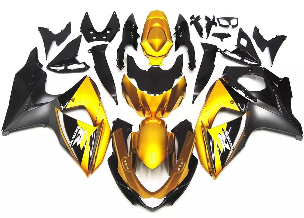 Gold Black Motorcycle Fairings Plastics Kit For 2009-2016 Suzuki GSX-R 1000 K9 FM-4308