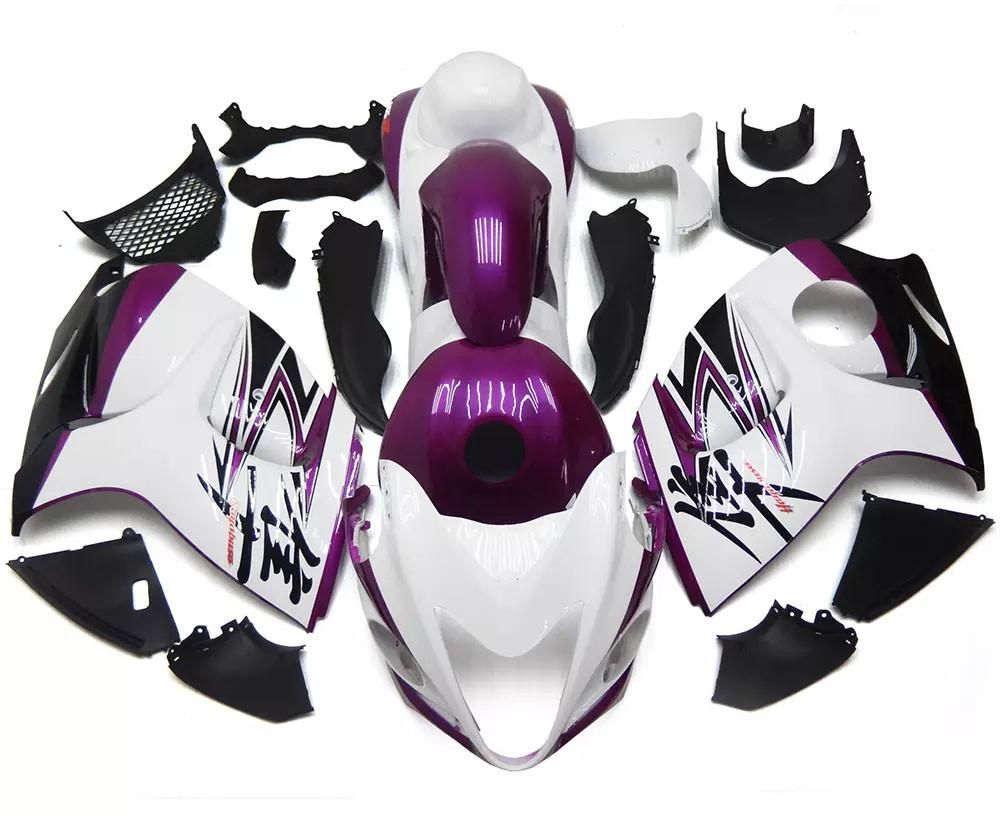 Purple White Motorcycle Fairings Plastics Kit For 2008-2014 Suzuki GSX1300R Hayabusa FM-4270