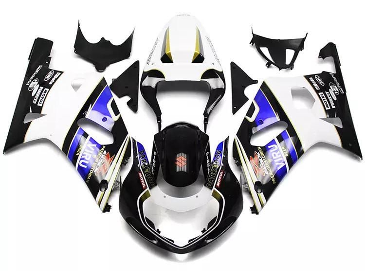 Black, Blue White Motorcycle Fairings Plastics Kit Suzuki GSXR600-750 GSXR600 2001-2003 / GSXR750 2000-2003 FM-4451