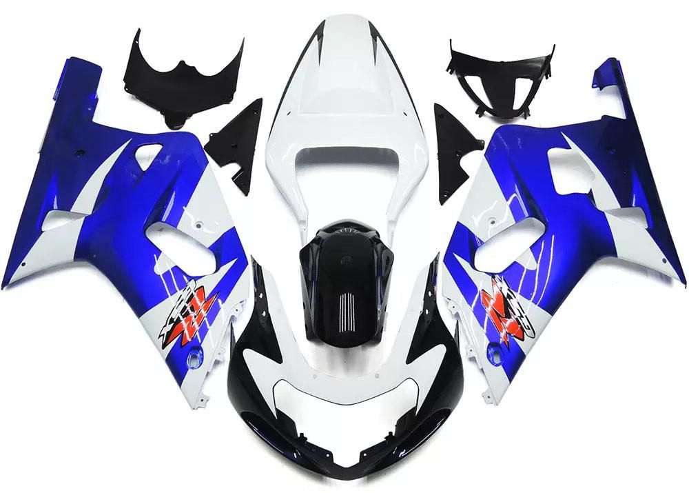 White Blue Motorcycle Fairings Plastics Kit Suzuki GSXR600-750 GSXR600 2001-2003 / GSXR750 2000-2003 FM-4454