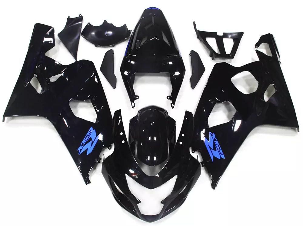 Gloss Black Motorcycle Fairings Plastics Kit For 2004-2005 Suzuki GSX-R 600/750 K4 FM-4434