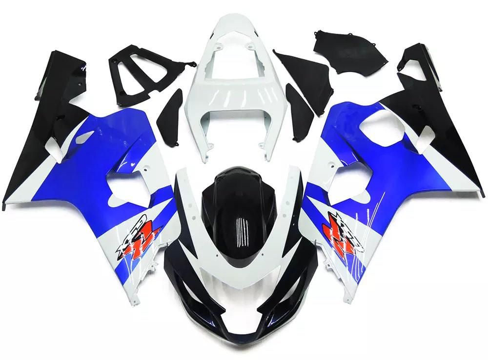 Black, Blue White Motorcycle Fairings Plastics Kit For 2004-2005 Suzuki GSX-R 600/750 K4 FM-4446