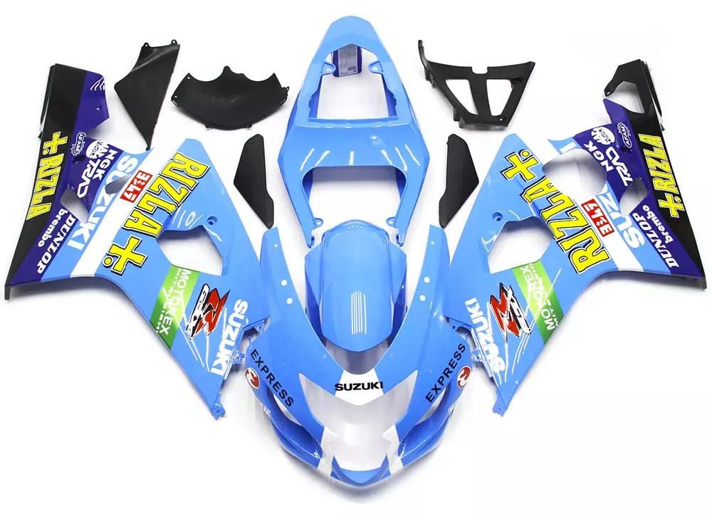 Blue Motorcycle Fairings Plastics Kit For 2004-2005 Suzuki GSX-R 600/750 K4 FM-4448