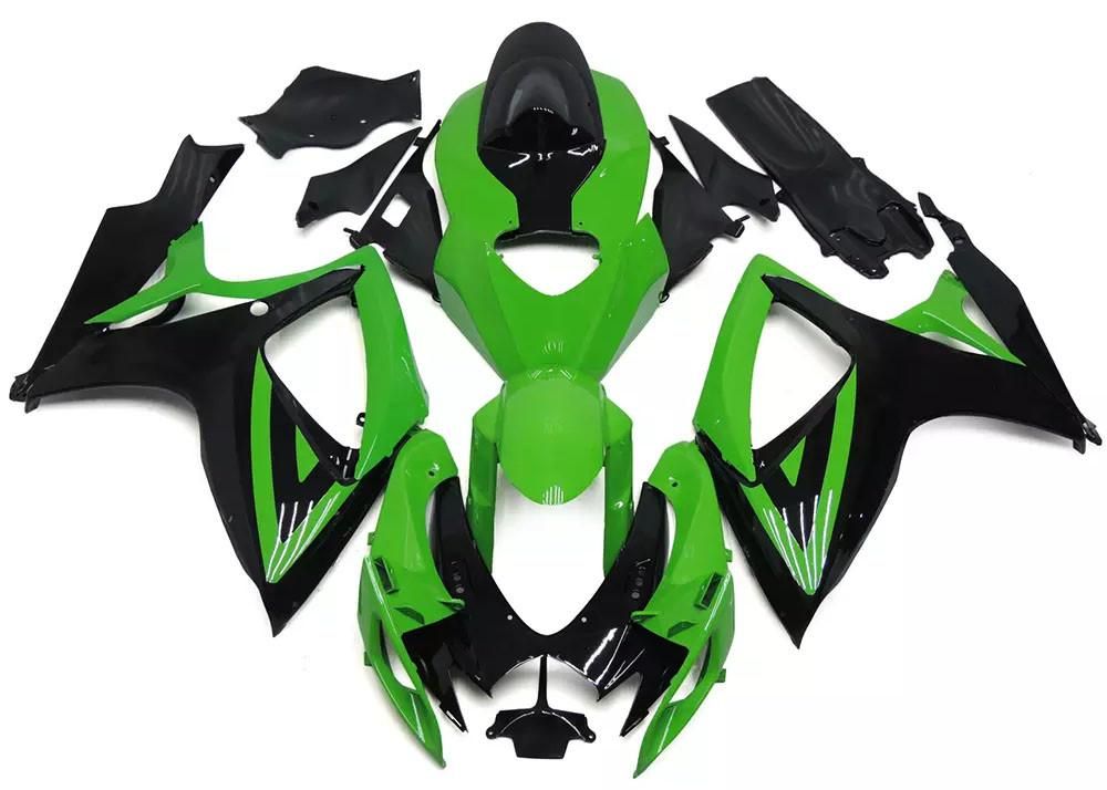 Green Black Motorcycle Fairings Plastics Kit For Suzuki GSXR600-750 GSXR600 06-07 / GSXR750 06-07 FM-4421