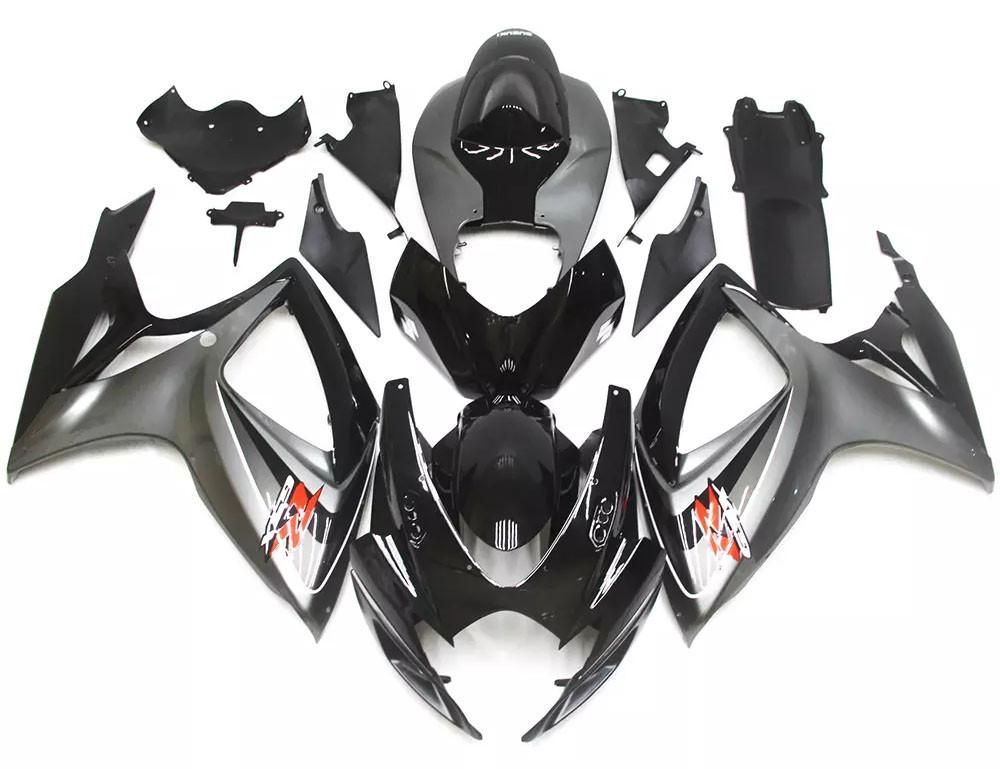 Gray Black Motorcycle Fairings Plastics Kit For Suzuki GSXR600-750 GSXR600 06-07 / GSXR750 06-07 FM-4424