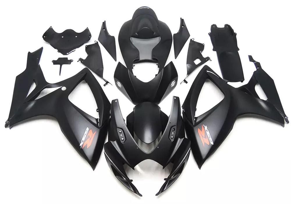 Matte Black Motorcycle Fairings Plastics Kit For Suzuki GSXR600-750 GSXR600 06-07 / GSXR750 06-07 FM-4428