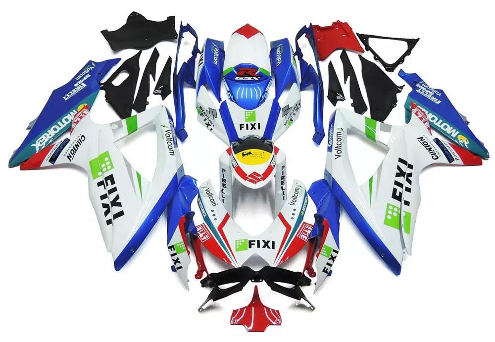 White, Blue Red Motorcycle FairingsFor Suzuki GSXR600-750 GSXR600 2008-2010 / GSXR750 2008-2010 FM-4409