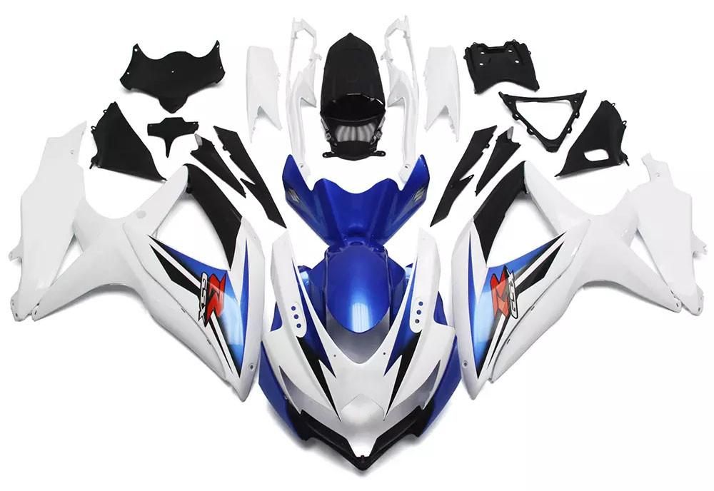 White Blue Motorcycle FairingsFor Suzuki GSXR600-750 GSXR600 2008-2010 / GSXR750 2008-2010 FM-4410