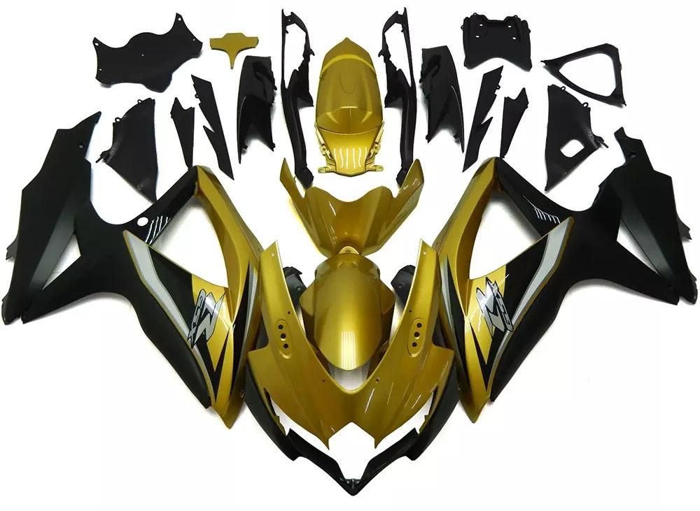 Gold Black Motorcycle FairingsFor Suzuki GSXR600-750 GSXR600 2008-2010 / GSXR750 2008-2010 FM-4417