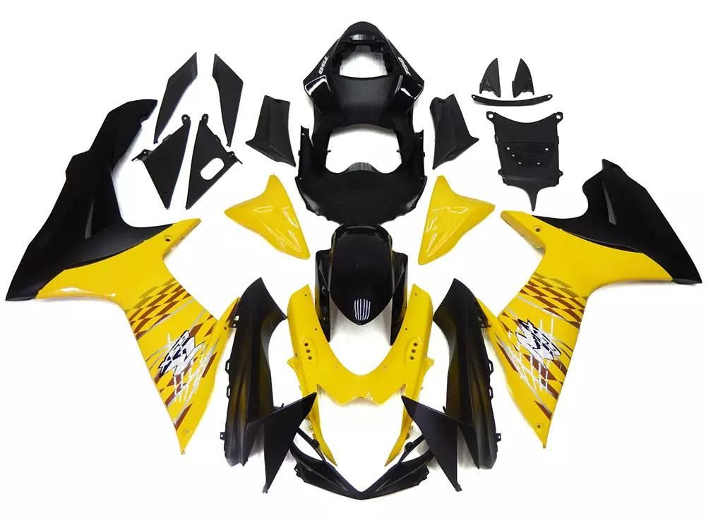 Yellow Black Motorcycle Fairings Plastics Kit For 2011-2016 Suzuki GSX-R 600/750 L1 FM-4380