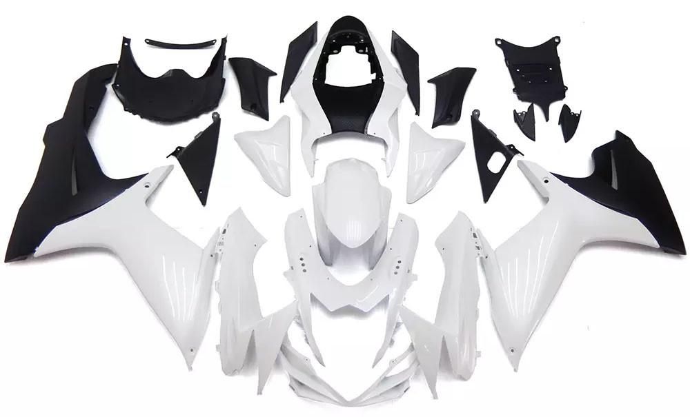 White Matte Black Motorcycle Fairings Plastics Kit For 2011-2016 Suzuki GSX-R 600/750 L1 FM-4384