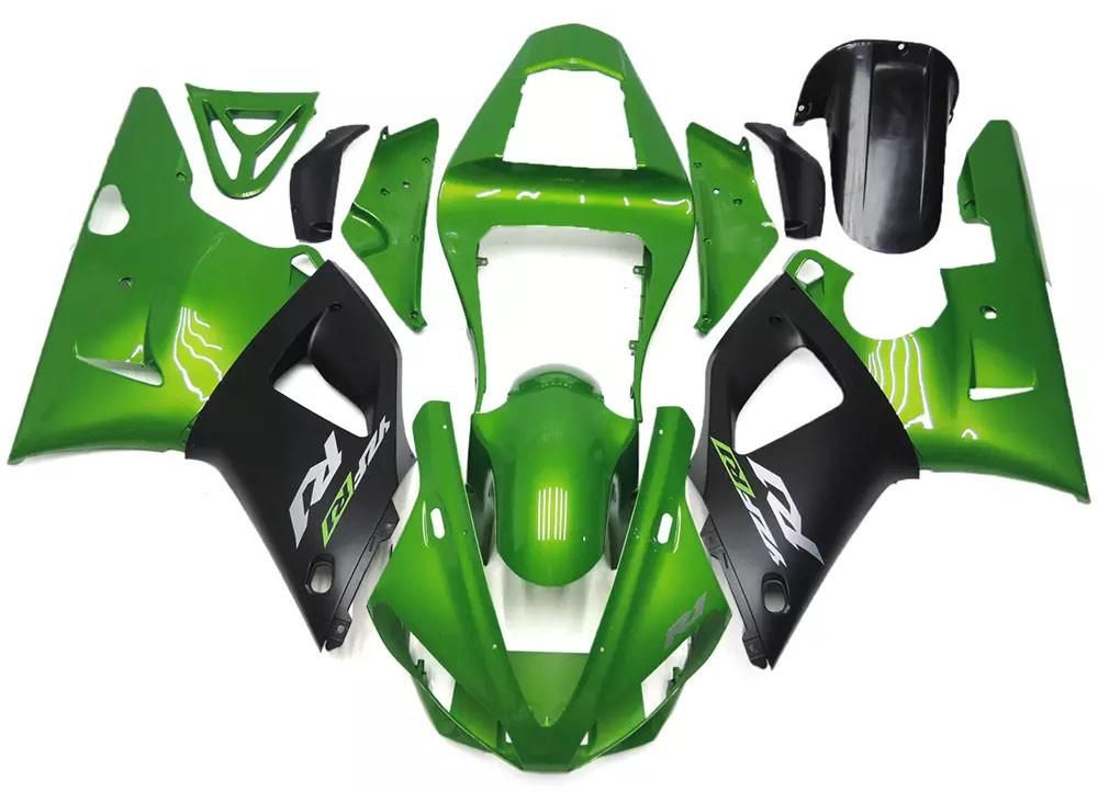 Gloss Green Black Motorcycle Fairings Plastics Kit For 2000-2001 Yamaha YZF-R1 FM-4785