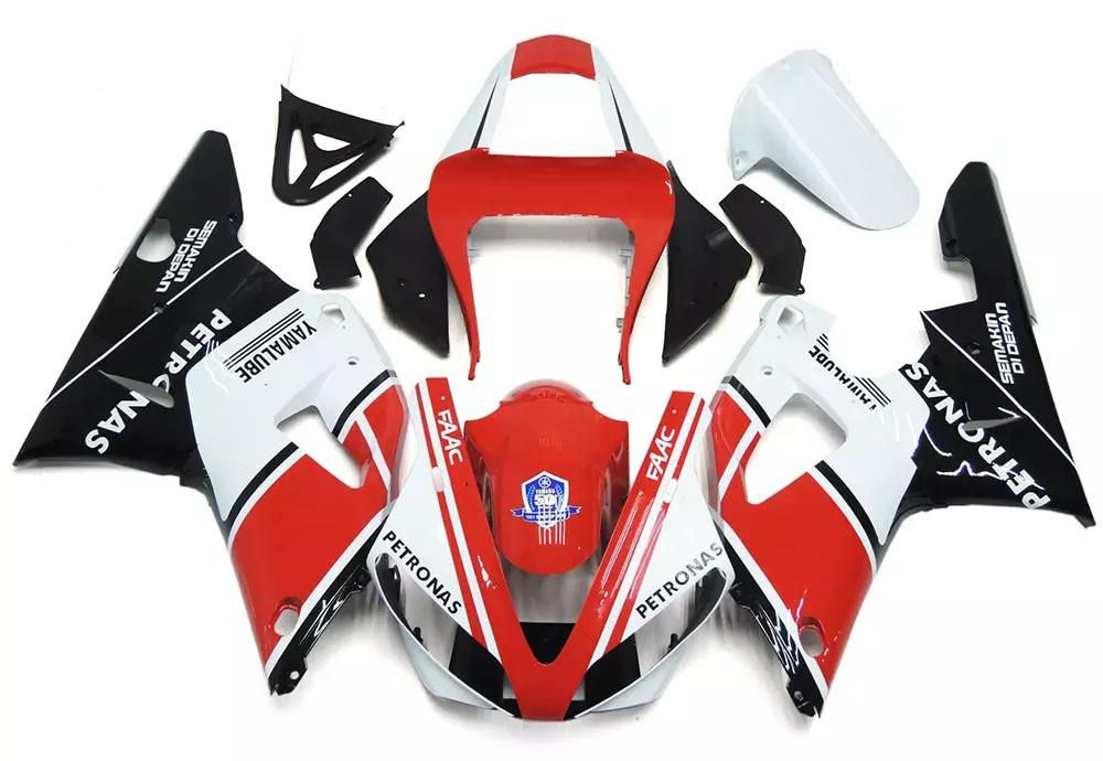 Red, White Black Motorcycle Fairings Plastics Kit For 2000-2001 Yamaha YZF-R1 FM-4786