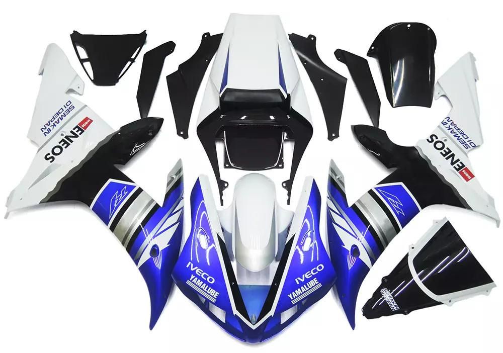 Blue, Silver Black Motorcycle Fairings Plastics Kit For 2002-2003 Yamaha YZF-R1 FM-4762