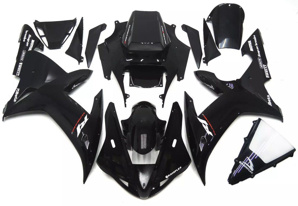 Black Motorcycle Fairings Plastics Kit For 2002-2003 Yamaha YZF-R1 FM-4763