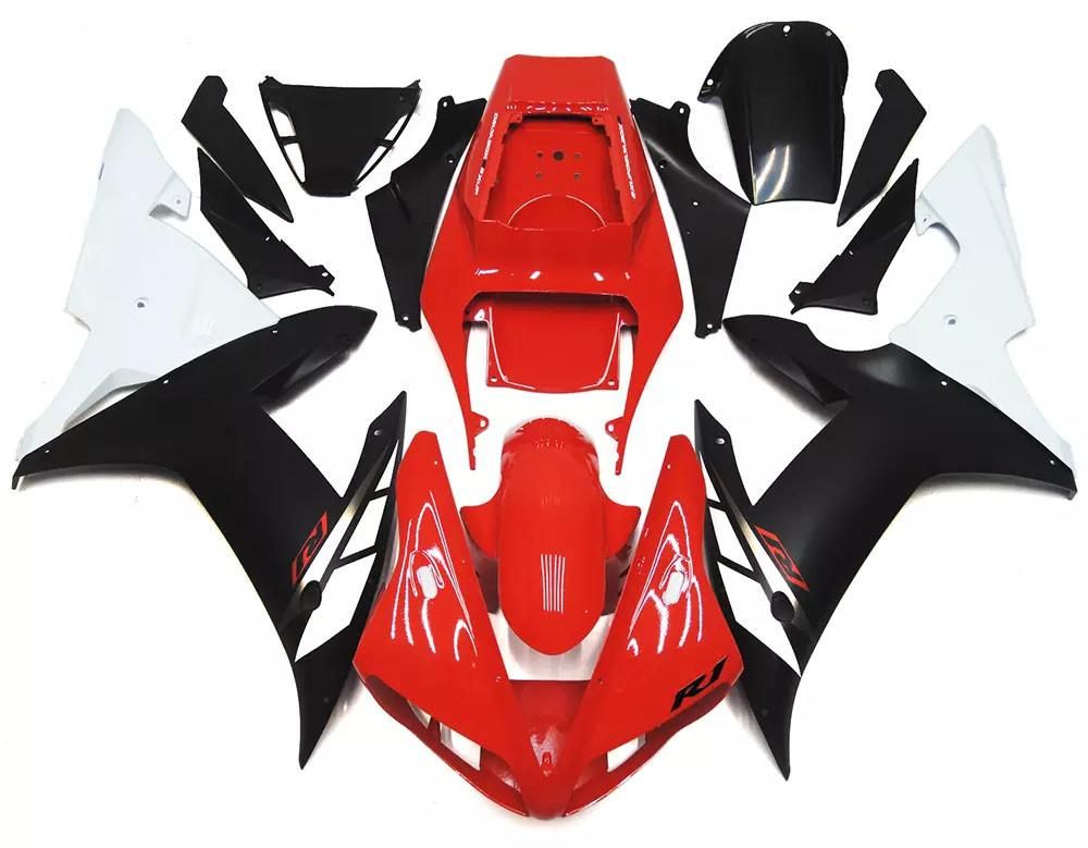 Gloss Red Matte Black Motorcycle Fairings Plastics Kit For 2002-2003 Yamaha YZF-R1 FM-4777